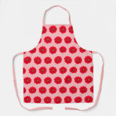 Red Flower Seamless Pattern Apron Schürze (Vorderseite)