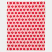 Red Flower Seamless Pattern Fleece Blanket (Vorderseite)