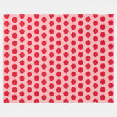 Red Flower Seamless Pattern Fleece Blanket (Vorderseite (Horizontal))