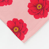 Red Flower Seamless Pattern Fleece Blanket (Ecke)