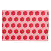 Red Flower Seamless Pattern Pillow Case Kissenbezug (Rückseite)