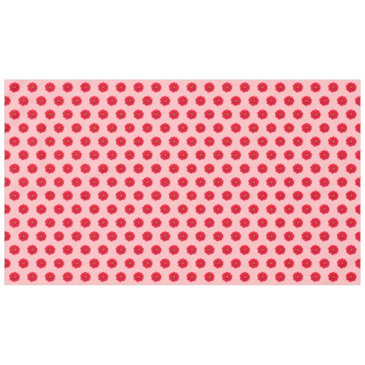 Red Flower Seamless Pattern Tablecloth Tischdecke (Vorderseite (Horizontal))