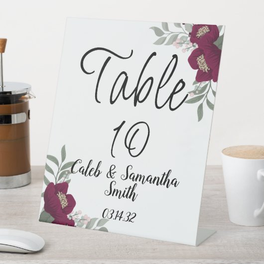 Red Flower Sockelschild (In Situ)