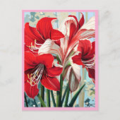 RED FLOWERS #1 POSTKARTE (Vorderseite)