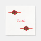 Red Flowers Favorite Serviette (Vorderseite)