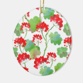 Red flowers keramik ornament (Links)