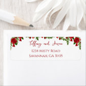 Red Flowers Modern Elegance Romantic Address (Insitu)