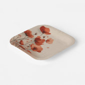 Red flowers. pappteller (Gewinkelt)