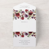 Red Flowers, Pink Flowers, First Holy Communion All In One Einladung (Außenbereich)