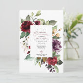 Red Flowers, Pink Flowers, First Holy Communion Einladung (Stehend Vorderseite)