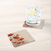 Red flowers.  rechteckiger pappuntersetzer (Vor Ort)