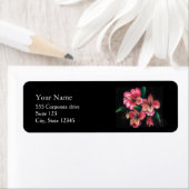Red Flowers Return Address Labels (Insitu)