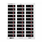 Red Flowers Return Address Labels (Vorne)