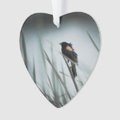 Red-Flügel Blackbird Marsh Dated Foto Custom Ornament (Vorderseite)