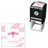 Red Flugzeug Aviation Sky Self Inking Rubber Brief Permastempel (Beispiel)
