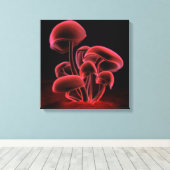 Red Fluorescence Square Leinwanddruck (Insitu (Holzboden))