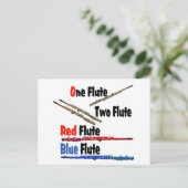 Red Flute Blue Flute Postkarte (Stehend Vorderseite)