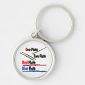 Red Flute Blue Flute Schlüsselanhänger (Vorne)