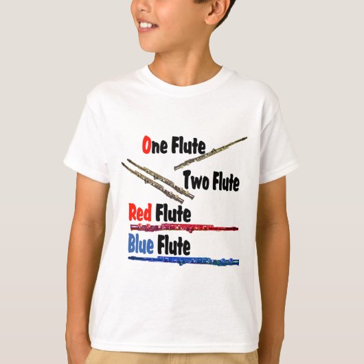 Red Flute Blue Flute T-Shirt (Vorderseite)