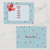 Red Flutter Bird Visitenkarte (Vorne/Hinten)