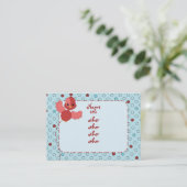 Red Flutter Bird Visitenkarte (Stehend Vorderseite)