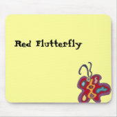 Red Flutterfly Mousepad (Vorne)