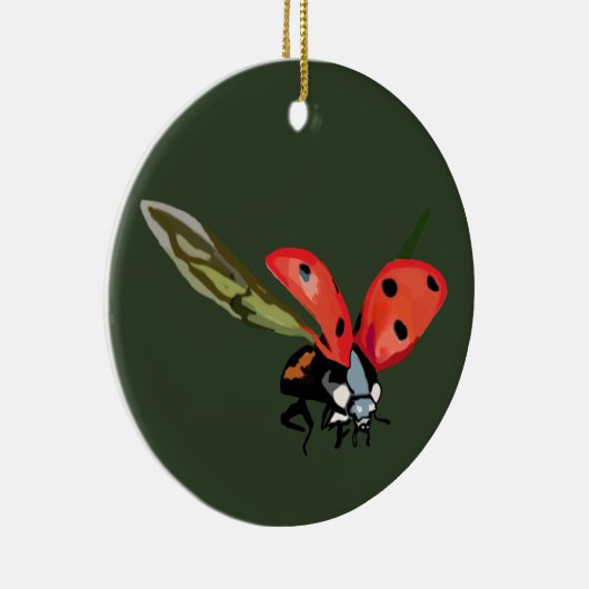 Red Flying Ladybird Keramik Ornament (Rechts)
