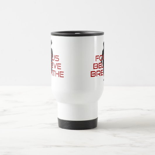 Red Focus Glaube Breathe Reisebecher (Mittel)