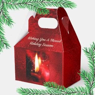 Red Foil & Candle'gesegnet Holiday' Gevor Box Geschenkschachtel