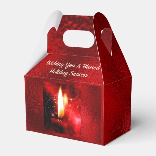 Red Foil & Candle'gesegnet Holiday' Gevor Box Geschenkschachtel (Vorderseite)