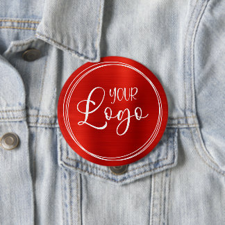 Red Foil Ihr Firmenlogo enorm Button