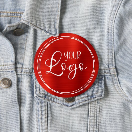 Red Foil Ihr Firmenlogo enorm Button (Beispiel)