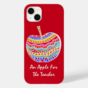 Red Folk Art Apple Lehrer Case-Mate iPhone 14 Plus Hülle