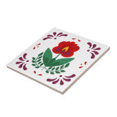 Red Folk Blume Azulejo Fliese (Seite)