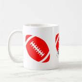 Red Football Coach oder Fan Custom Team Name Tasse (Links)