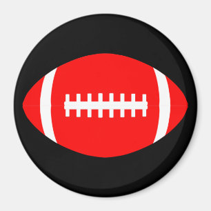 Red Football & Custom Background Color Player/Lüft Magnet