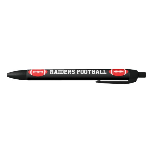 Red Football Custom Team Name oder Text Coach's Pe Kugelschreiber (Unterseite)
