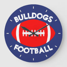 Red Football Custom Team Name/Text und Color Clock