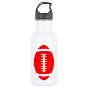 Red Football Flasche für Fußballspieler oder Fans Edelstahlflasche