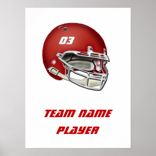 Red Football Helmet Poster (Vorne)