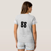 Red Football Jersey mit benutzerdefiniertem Teamna T-Shirt (Schwarz voll)