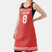 Red Football Jersey mit Individuelle Name und Anza Schürze (InSitu)