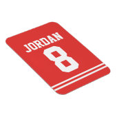 Red Football Jersey mit Zahlen Magnet (Rechte Seite)