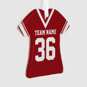 Red Football Jersey Uniform mit Foto Ornament (Vorderseite)