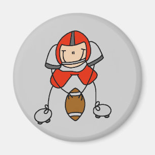 Red Football Player Tshirts und Geschenke Magnet