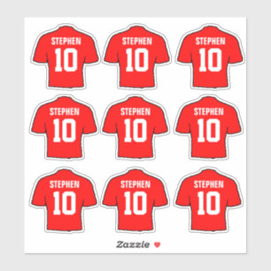 Red Football Shirts Aufkleber