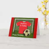 Red Football Soccer Thema Geburtstagskarten Karte (Gelbe Blume)