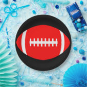 Red Football Team Party oder Banquet Sports Pappteller (Party)