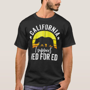 Red for Ed California I Support #redfored Zip T-Shirt