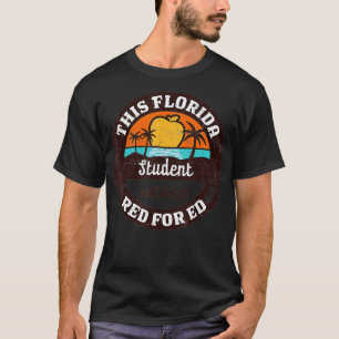 Red For Ed Florida Student FL Education Rally Redf T-Shirt